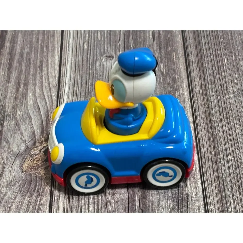 Disney Donald Duck Hap P Kid Push & Go Blue Racer working Toy Car Vehicle